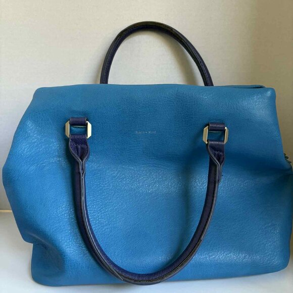 Pixie Mood Vegan Leather Handbag Teal and Dark Blue - Picture 1 of 16